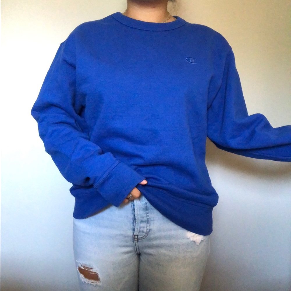 Blue Authentic Champion Crew Neck Sweater